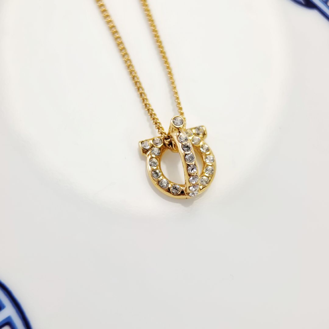 FERRAGAMO 金色合金项链 長度40cm 